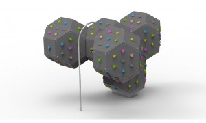 Fivefold Climbing Cube with Base, Anchor and Holds