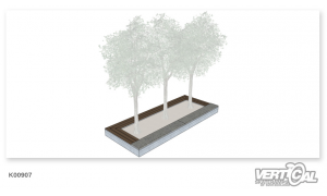Planter with Granite Curbs 1 Tree