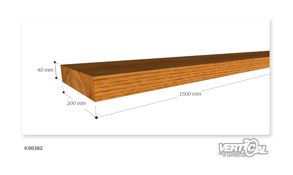 Wooden beam 40 x 200 x 1500 mm