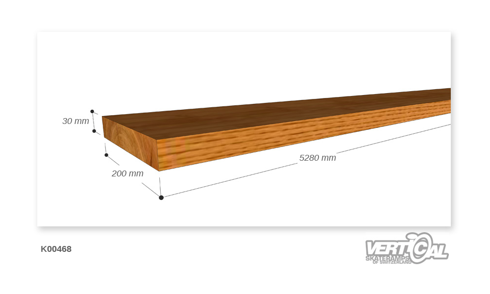 Wooden beam 30 x 200 x 5280 mm