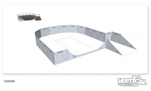 Enclosure for Miniramp 1400 6m Bowl 180° + Bank 3m