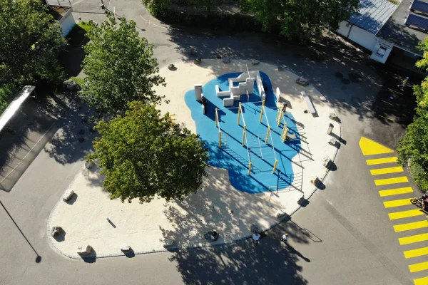 vue-par-drone-installation-parkour-swo-arlesheim-2 Vue par drone de l'installation de SWO et de parkour d'Arlesheim.