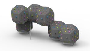 Cube d’escalade sextuple avec base, ancre et prises