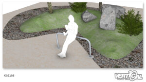 Banc debout incliné à bétonner