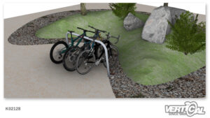 Support à vélo incliné à bétonner