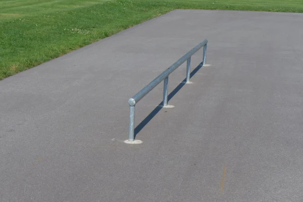 Flat rail round tube at the Ruggell Street Skatepark.