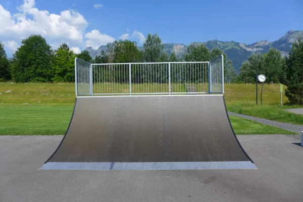 Quarter pipe of the Ruggell Street Skatepark.