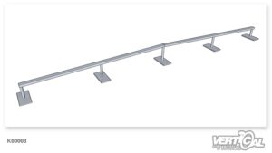 Rail roof rectangular tube 6m