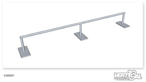 Rail Straight round Tube Edge Style 3m