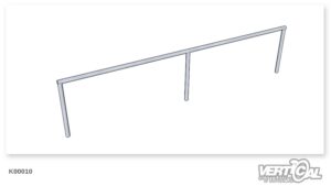 Rail Straight round Tube Edge Style 3m