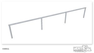 Rail Straight round Tube Edge Style 4.5m