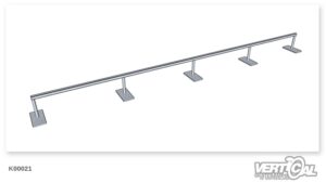 Rail Straight Square Tube 6m