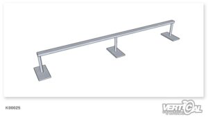 Rail Straight Rectangular Tube 3m