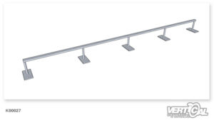 Rail Straight Rectangular Tube 6m