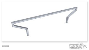 Rail Straight Rectangular Tube Ship Style 3m