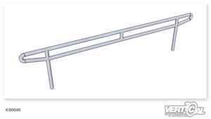 Rail droit tube rond style bateau 3m