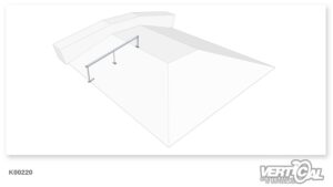 Rail tube demi-rond 1/3 vers le bas