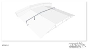 Rail 2/3 round tube flat-down big