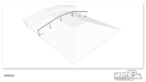 Rail 3/3 rectangular tube up-flat-down