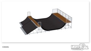 Miniramp 1400 7.5m + Bank 30° 1400 4.5m + Quarterpipe 1400 3m
