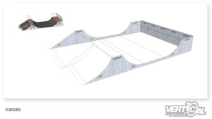 Enclosure for Miniramp 1400 7.5m + Bank 30° 1400 4.5m + Quarterpipe 1400 3m
