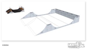 Enclosure for Miniramp 1400 9m + Bank 30° 1400 4.5m + Quarterpipe 1400 4.5m