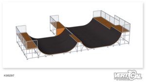 Miniramp Spine 1400 9m + Spineplattform 500 + Extension 500 + Miniramp 1400 3m