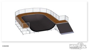 Miniramp 1400 6m Bowl 180° + Bank 3m