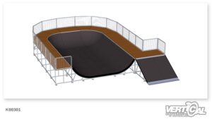 Miniramp 1400 7.5m Bowl 180° + Bank 3m