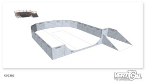 Habillage pour Miniramp 1400 Bassin de 7,5 m à 180° + Plan incliné de 3 m