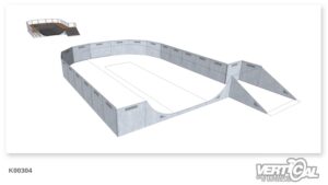 Habillage pour minirampe 1400 9m Bowl 180° + Bank 3m