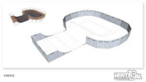 Habillage pour minirampe 1400 6m Spine Bowl 360°