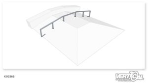 Rail 3/3 round tube up-flat-down