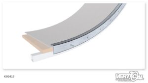 Grindable steel protector L curved