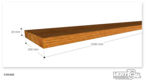 Wooden beam 30 x 200 x 5280 mm
