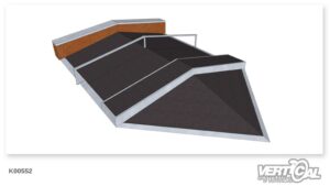 Roof Box 600 (1.32m+2.4m) Pyramid + Ledge 600 + Rail F + Roof Ledge 600