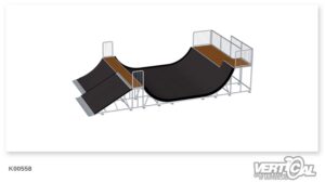 Miniramp 1400 6m + Bank 30° 1400 3m + Quarterpipe 1400 3m + Right Extension 1.5m