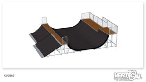 Miniramp 1400 9m + Bank 30° 1400 4.5m + Quarterpipe 1400 4.5m + Right Extension 3m