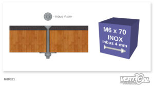 Vis M6 x 70 pour surface de roulement Skateface®