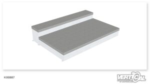 Granit Upgrade Wheelie Table steel 200 x 2.5m + Stone Ledge