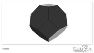 Climbing Cube less one square an one hexagon HPL panel