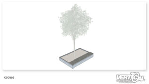 Bac à plantes avec bordure en granit