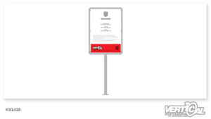 Informationstafel mit Halterung 70x100 cm