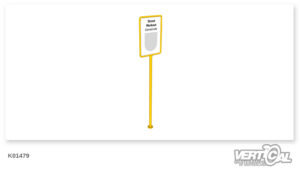 Mât de drapeau avec panneau d'information 50x80 (thermolaqué)