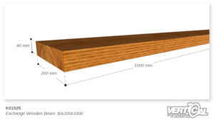 Échange sous la surface de roulement Poutre en bois m2