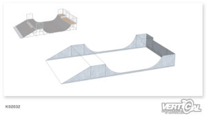 Enclosure for Miniramp1100 6m + Ext.1.5m + Bank with Granite Curb