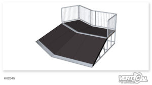 Bank 950 25° 2 x 2.64m Hip 30° avec rambarde