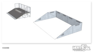 Coffrage pour banc 950 25° 6m avec Granite Curb